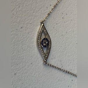 Evil eye sterling silver necklace